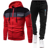 New 2022 Discovery Channel Men Zipper Hoodies Sweatshirt+Sweatpants Suit Autumn Winter Warm Tracksuit Sets Men's Hooded Outwear