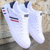 2022 Men&#39;s Casual Shoes Lightweight Breathable Men Shoes Flat Lace-Up Men Sneakers White Business Travel Unisex Tenis Masculino