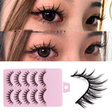 Eye makeup accessories 5 pairs set Cos cross false eyelashes Lash Extension 3D bunch Japanese Fairy Little Devil Cosplay 5 Pairs