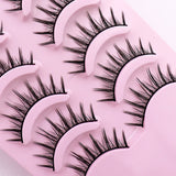 Eye makeup accessories 5 pairs set Cos cross false eyelashes Lash Extension 3D bunch Japanese Fairy Little Devil Cosplay 5 Pairs