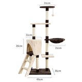 Large Cat Tree Parts integrated sisal cat toy with  jumping post Cat Houses Blue Brown and beige