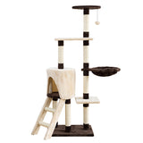 Large Cat Tree Parts integrated sisal cat toy with  jumping post Cat Houses Blue Brown and beige