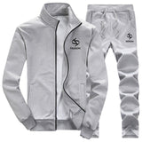 Male Autumn Two Piece Clothing Casual Track Suit Sportswear Sweatsuits Men Tracksuits with Pants New Gyms Set Thicken Fleece