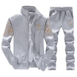 Male Autumn Two Piece Clothing Casual Track Suit Sportswear Sweatsuits Men Tracksuits with Pants New Gyms Set Thicken Fleece