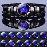 12 Zodiac Signs Constellation Charm Bracelet Men Women Fashion