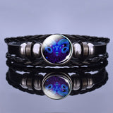 12 Zodiac Signs Constellation Charm Bracelet Men Women Fashion