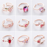 Micro-inlaid Crystal Zircon Rings