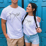 Couples T-Shirt For Women Men Summer Clothing Short Sleeve Tops Tees Funny Print Matching Lover Outfits Casual O-neck