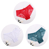 3pcs/Pack! Sexy Women Lace Panties Underwear Lace  Briefs S M L XL Transparent  Floral Bow Soft Lingerie