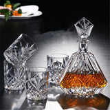 Set Crafted Glass Decanter Whisky Glasses Set