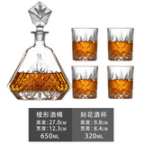 Set Crafted Glass Decanter Whisky Glasses Set