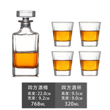 Set Crafted Glass Decanter Whisky Glasses Set