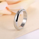 High quality 4mm Wholesale Simple Ring Fashion Rose Gold Ring Men&#39;s and Women&#39;s Exclusive Couple Wedding Ring