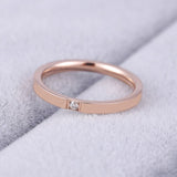 High quality 4mm Wholesale Simple Ring Fashion Rose Gold Ring Men&#39;s and Women&#39;s Exclusive Couple Wedding Ring