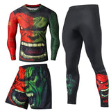 Men Sportswear Superhero Compression Sport Suits