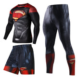 Men Sportswear Superhero Compression Sport Suits