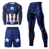 Men Sportswear Superhero Compression Sport Suits