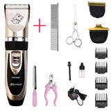 Professional Rechargeable Pet Cat Dog Hair Trimmer Grooming Kit Horse Electrical Clipper Shaver Set Haircut Machine