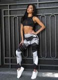 Digital Print Stretch Leggings & Bra