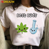 Bong Weed summer top men casual streetwear