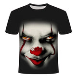 Horror Movie It Penny Wise Clown Joker 3D Print Tshirts