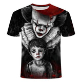 Horror Movie It Penny Wise Clown Joker 3D Print Tshirts