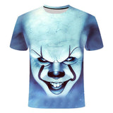 Horror Movie It Penny Wise Clown Joker 3D Print Tshirts