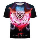 Horror Movie It Penny Wise Clown Joker 3D Print Tshirts