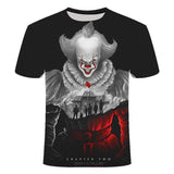 Horror Movie It Penny Wise Clown Joker 3D Print Tshirts