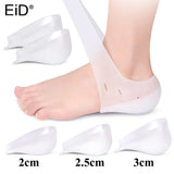 EiD Invisible Height Increase Silicone Socks Gel Heel Pads Orthopedic Arch Support Heel Cushion Soles Insole Foot Massage Unisex