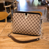 Shoulder Bag For Women New Luxury Designer Crossbody Messenger Pu Leather Fashion Mahjong Chain Sling Ladies Plaid Handbags