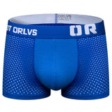 ORLVS Mesh MIke Fiber Cotton Boxershorts Men Comforable Panties Set Gay Sexy Underwear Man Boxer 9Color Free ShippingM/L/XL/XXL