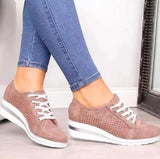 Women Casual Flats Shoes Female Hollow Breathable Mesh Summer Women's Sneakers For Ladies Slip On Flats Loafers Lace Up