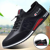 New Men High Quality Breathable Casual Shoes Male Comfortable Non-Slip Leather Shoes Man Lightweight Flat Walking Sneakers