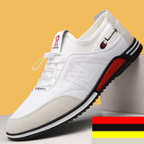 New Men High Quality Breathable Casual Shoes Male Comfortable Non-Slip Leather Shoes Man Lightweight Flat Walking Sneakers