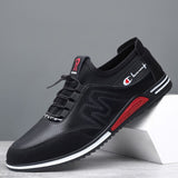 New Men High Quality Breathable Casual Shoes Male Comfortable Non-Slip Leather Shoes Man Lightweight Flat Walking Sneakers