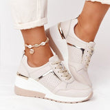 Sneakers Lace-Up Wedge