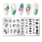 French Line Flower Nail Stamping Plates