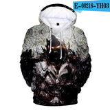 Fashion Men's Hoodies Boy Street Wear Sweatshirt Ladies Casual 3d Hooded Fire and Skull Hip Hop Girl Pullover