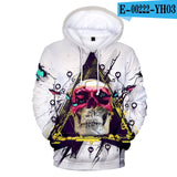 Fashion Men's Hoodies Boy Street Wear Sweatshirt Ladies Casual 3d Hooded Fire and Skull Hip Hop Girl Pullover