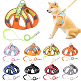 Reflective Dog Harness With Leash Breathable Adjustable Nylon Pet Harness Accesorios For Chihuahua Small Large Dog Harness Vest