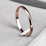 High quality 4mm Wholesale Simple Ring Fashion Rose Gold Ring Men&#39;s and Women&#39;s Exclusive Couple Wedding Ring