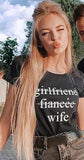 New Wedding Gifts Couple Clothes Short Sleeve T shirt Husband Wife Letter Print Funny Lovely Clothes Matching Valentine Top