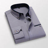 Hot! Men summer casual cotton long-sleeved shirts/Male slim fit spring lapel Business dress shirt Tops Brand clothing 5XL