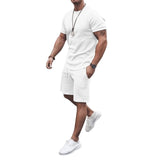 Men Tracksuits Short Sleeve T-shorts And Short Sport Suits Sweat suits Sportswear Male Summer 2 Piece Set Casual Clothes