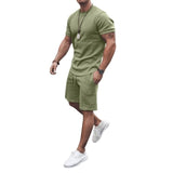 Men Tracksuits Short Sleeve T-shorts And Short Sport Suits Sweat suits Sportswear Male Summer 2 Piece Set Casual Clothes