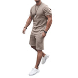 Men Tracksuits Short Sleeve T-shorts And Short Sport Suits Sweat suits Sportswear Male Summer 2 Piece Set Casual Clothes