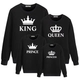 Matching Family Sweatshirt Mother Father Daughter Son Clothes King Queen Prince Princess Shirts Couple Autumn Winter Outfits