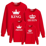 Matching Family Sweatshirt Mother Father Daughter Son Clothes King Queen Prince Princess Shirts Couple Autumn Winter Outfits