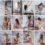 RUOPOTY Paint By Numbers For Adults Kids Figure Girl Picture Drawing Home Decor Religion Artwork Coloring On Canvas